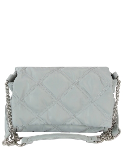Quilted Nylon Crossbody Bag LHU481 GRAY